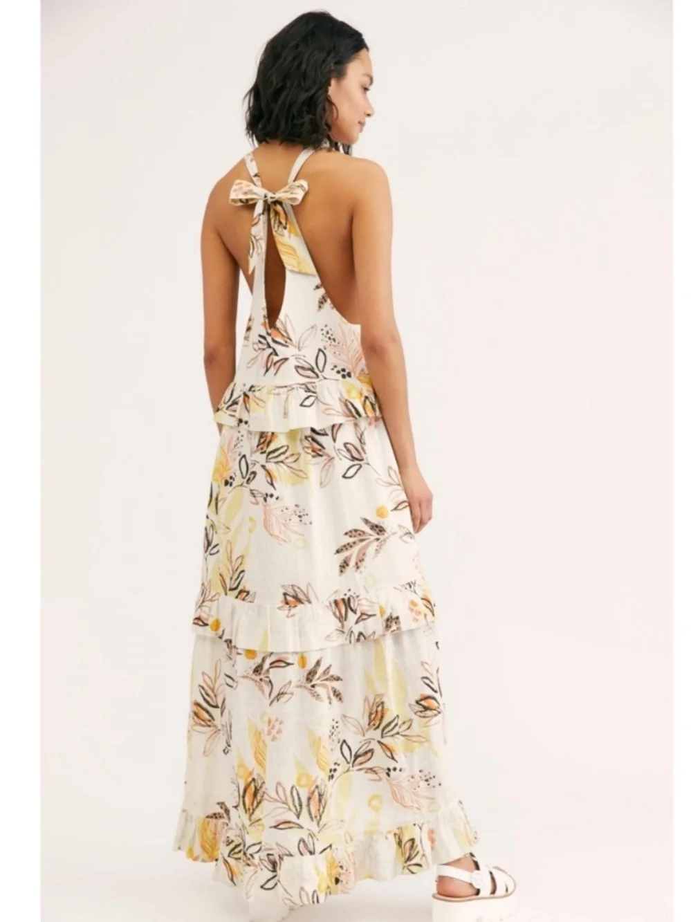 Free People Anita Maxi Dress In Ivory - Picture 8 of 9